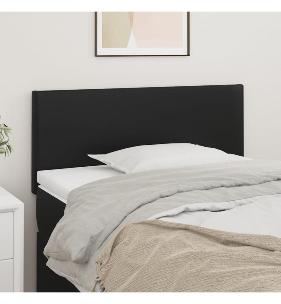 Kopfteil Schwarz 100x5x78/88 cm Kunstleder