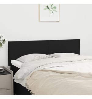 Têtes de lit 2 pcs Noir 72x5x78/88 cm Tissu
