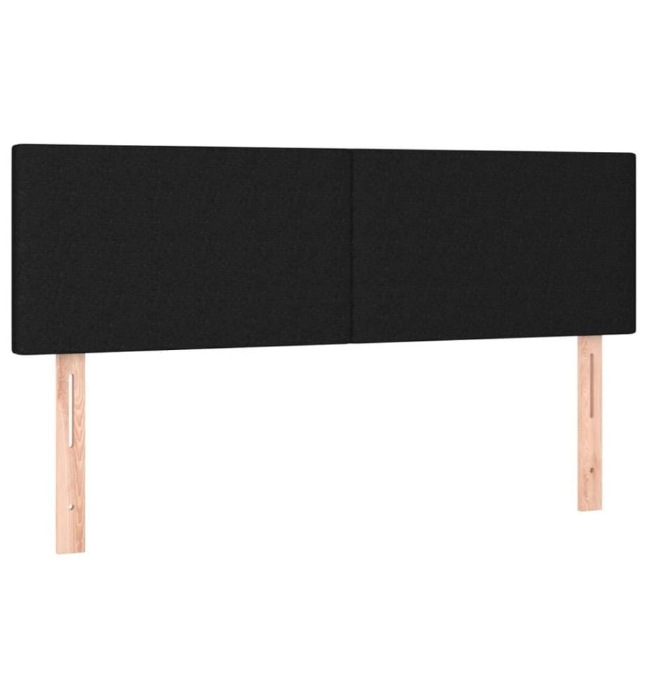Kopfteile 2 Stk. Schwarz 72x5x78/88 cm Stoff