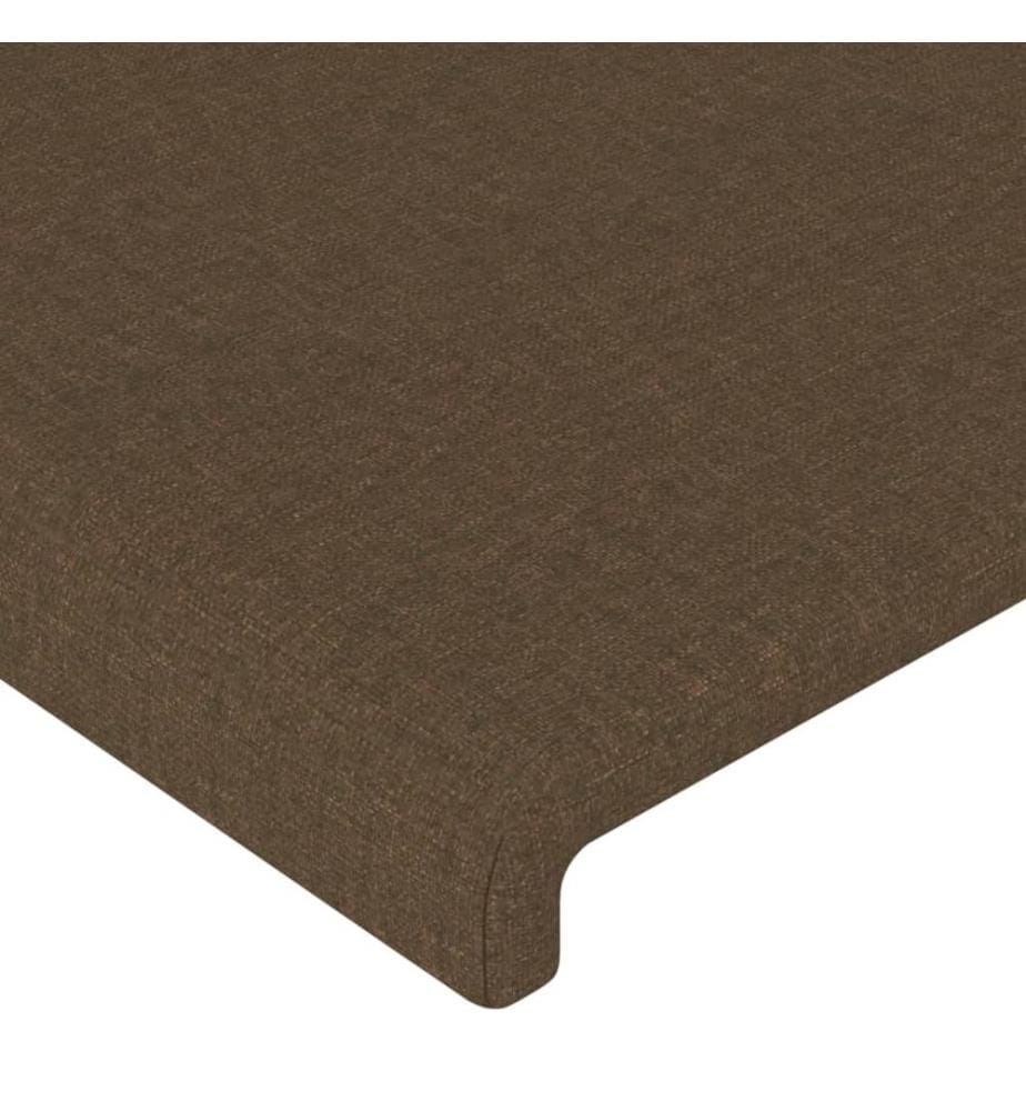Kopfteile 2 Stk. Dunkelbraun 72x5x78/88 cm Stoff