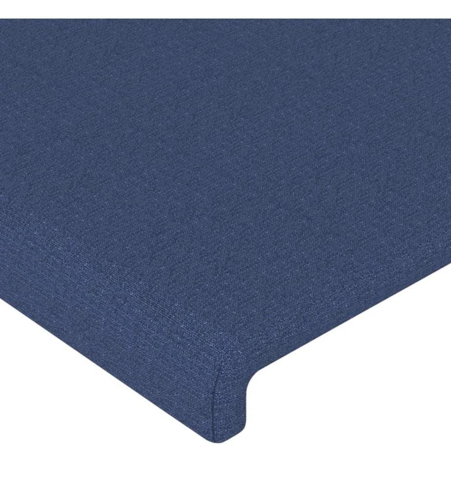 Kopfteile 2 Stk. Blau 90x5x78/88 cm Stoff