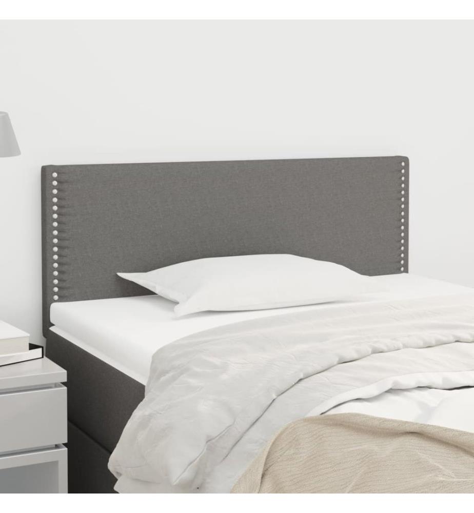 Kopfteil Dunkelgrau 100x5x78/88 cm Stoff