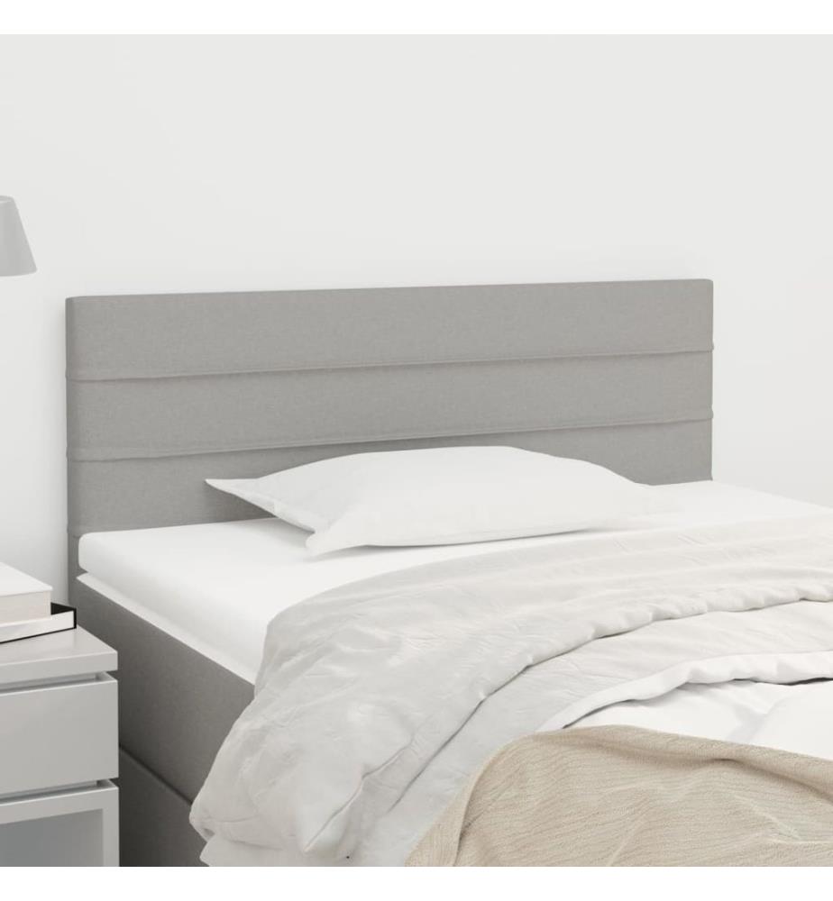 Kopfteil Hellgrau 100x5x78/88 cm Stoff