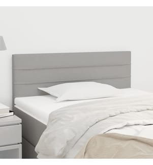 Tête de lit Gris clair 100x5x78/88 cm Tissu