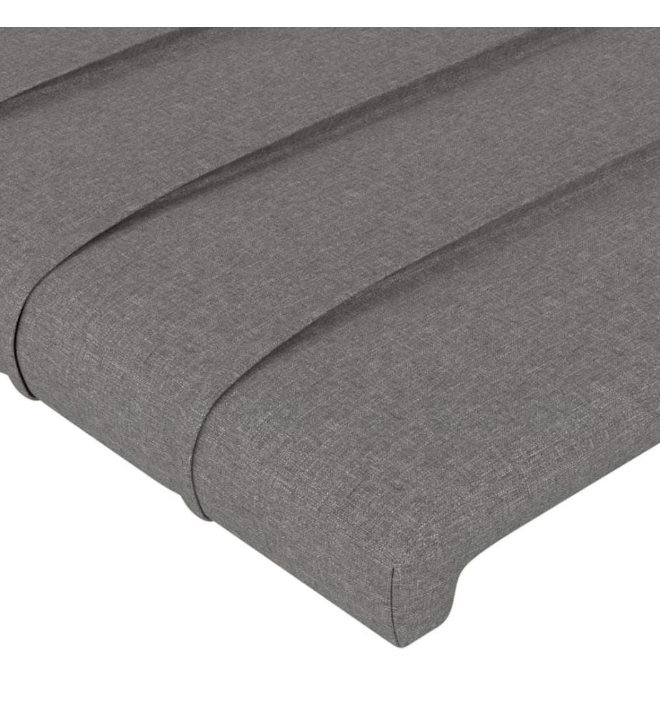 Têtes de lit 2 pcs Gris foncé 80x5x78/88 cm Tissu