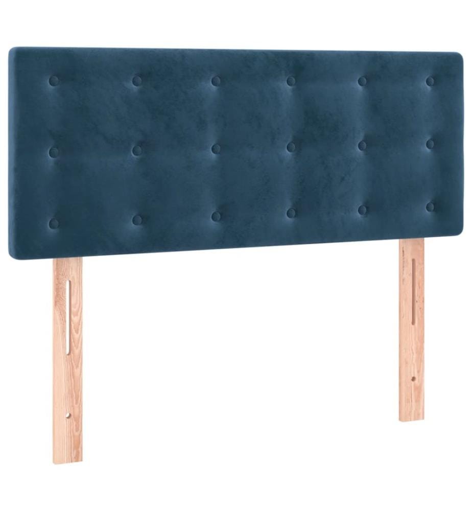 Tête de lit Bleu foncé 100x5x78/88 cm Velours