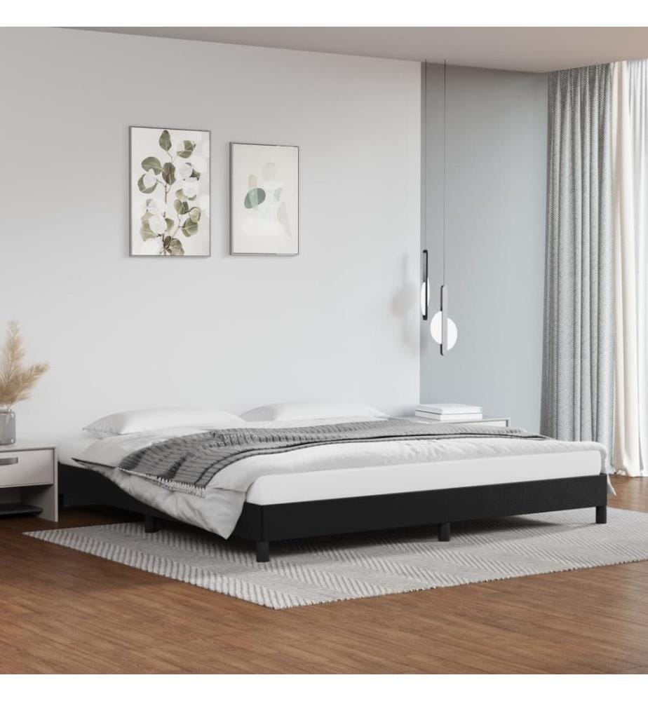 Bettgestell Schwarz 200x200 cm Kunstleder