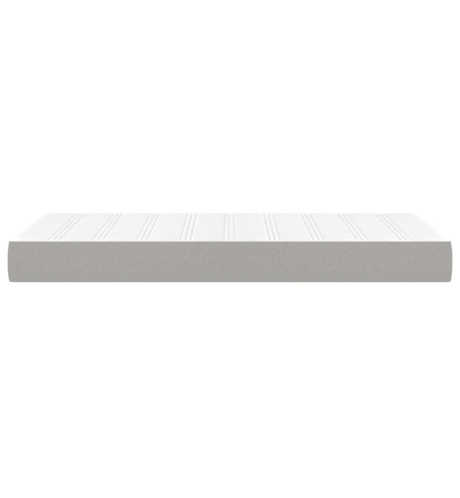 Taschenfederkernmatratze Mittel Hellgrau 80x200x20 cm Stoff