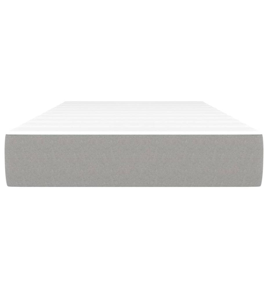 Taschenfederkernmatratze Mittel Hellgrau 90x190x20 cm Stoff