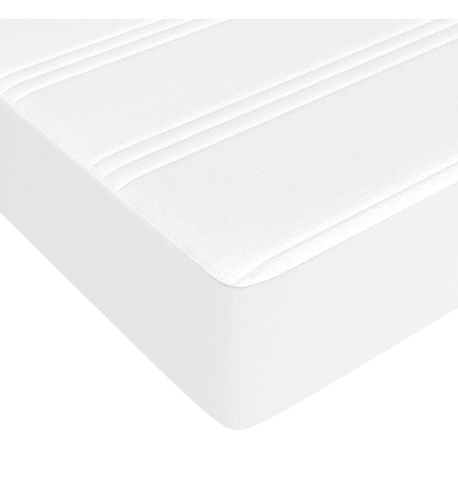 Taschenfederkernmatratze Mittel Weiss 140x190x20 cm Kunstleder