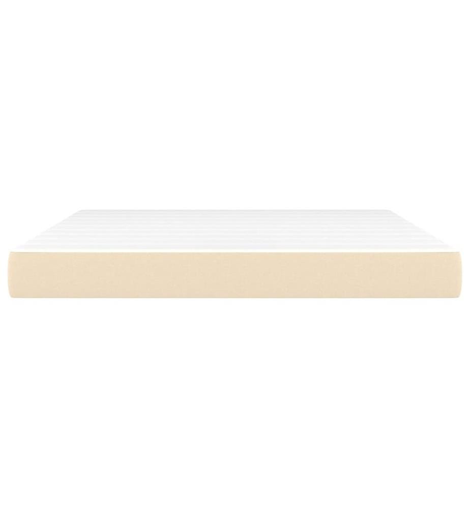 Taschenfederkernmatratze Mittel Creme 160x200x20 cm Stoff