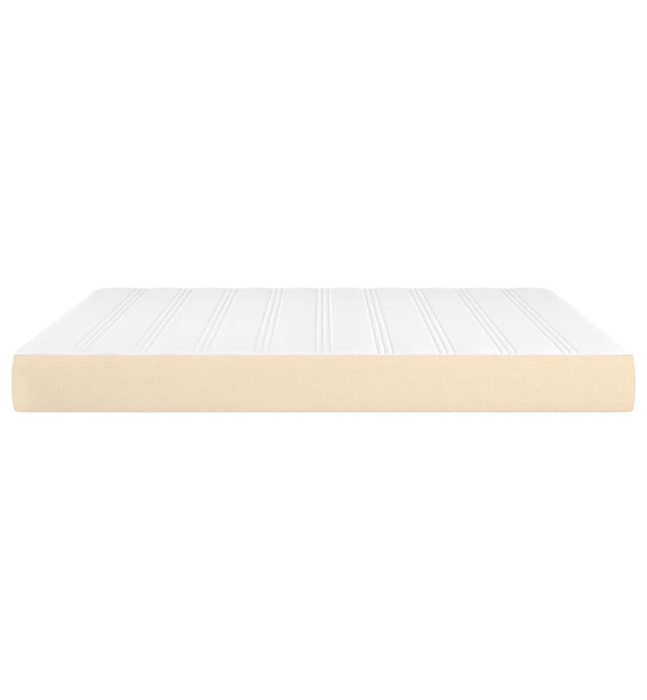 Taschenfederkernmatratze Mittel Creme 160x200x20 cm Stoff