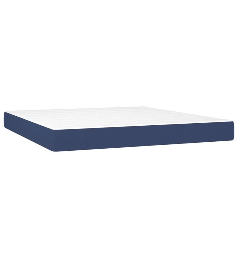 Taschenfederkernmatratze Mittel Blau 160x200x20 cm Stoff