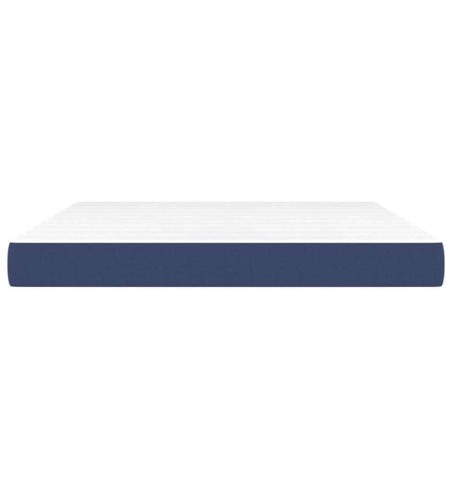 Taschenfederkernmatratze Mittel Blau 160x200x20 cm Stoff
