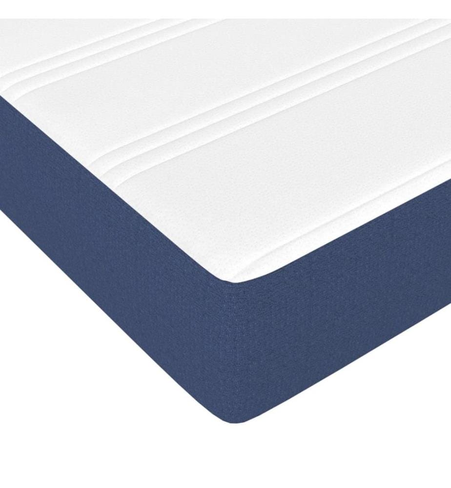 Taschenfederkernmatratze Mittel Blau 160x200x20 cm Stoff