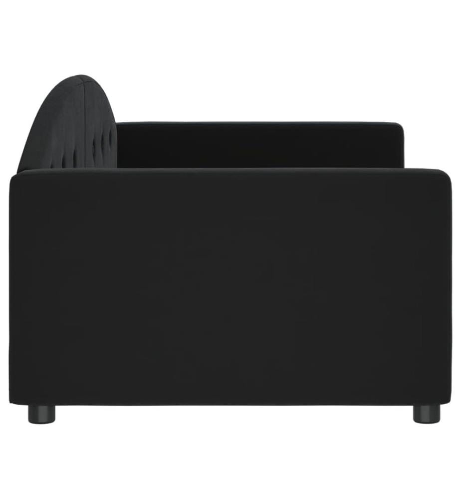 Lit de repos sans matelas noir 90x200 cm velours