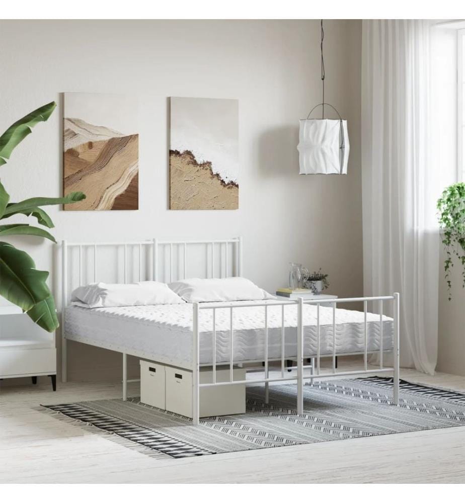 Matelas en mousse blanc 140x190 cm dureté H2 H3