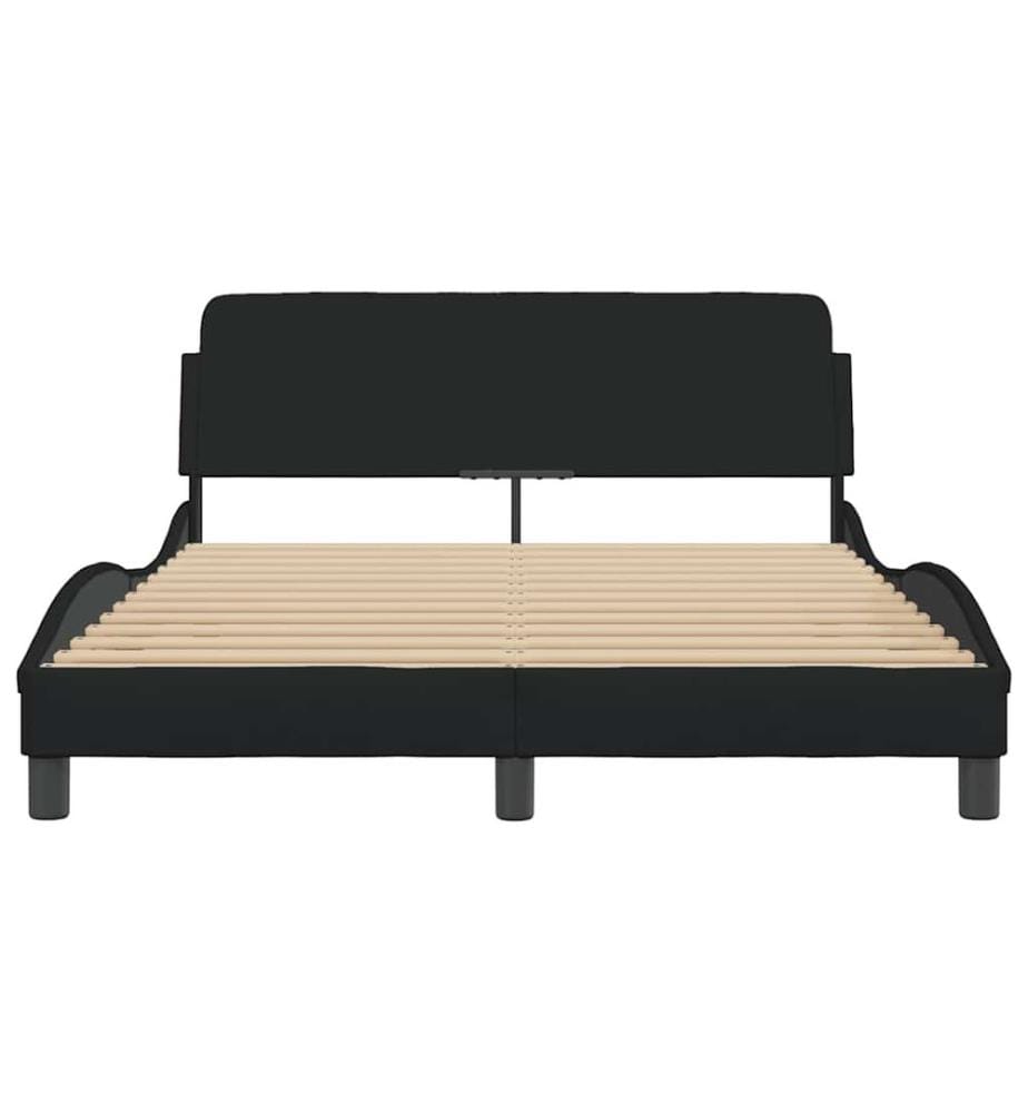 Bettgestell "Dover" Schwarz 120x200 cm Stoff