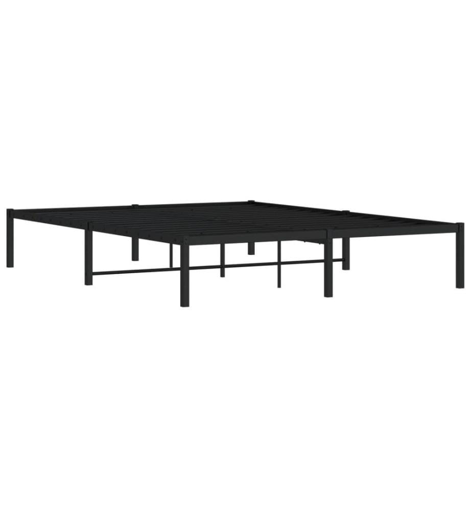 Bettgestell Metall Schwarz 160x200 cm