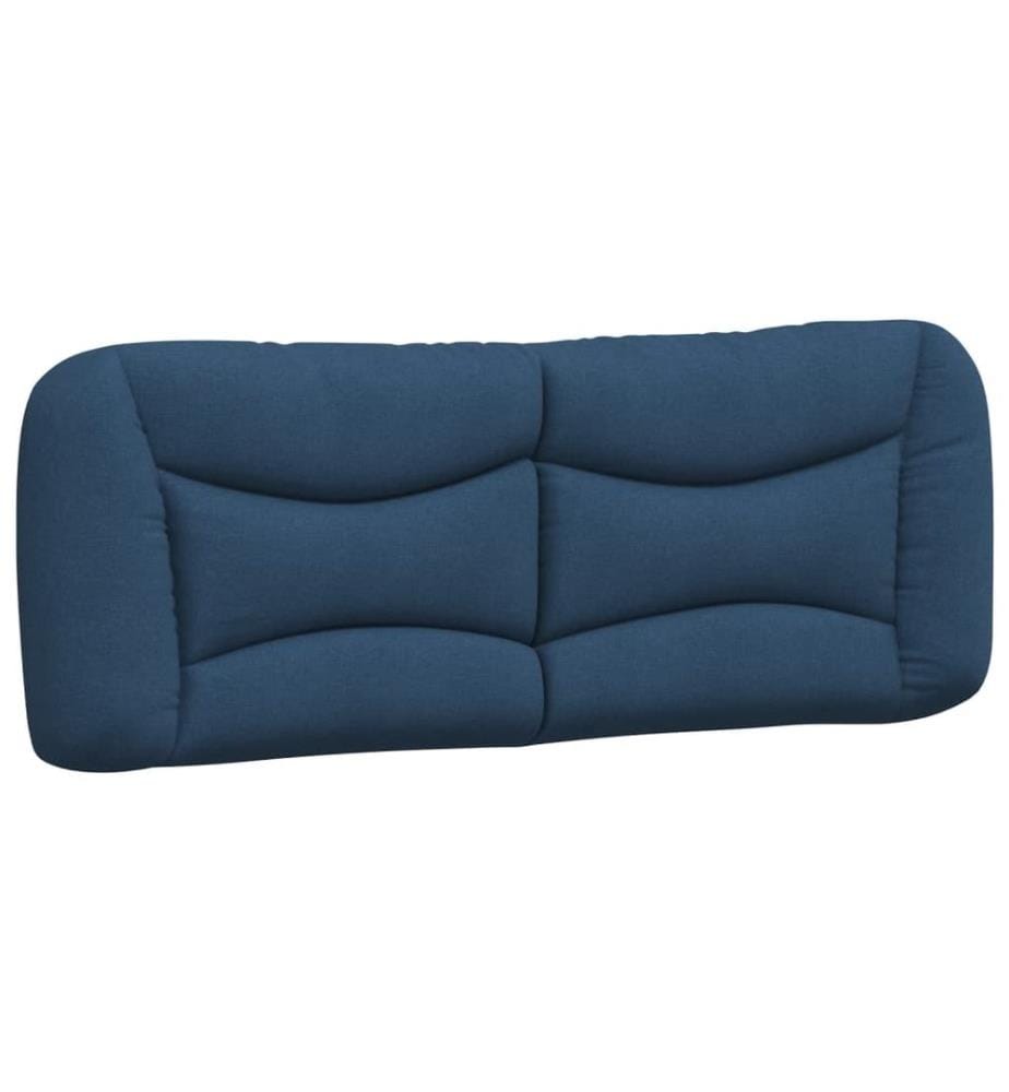 Coussin de tête de lit Hvar bleu 140 cm tissu