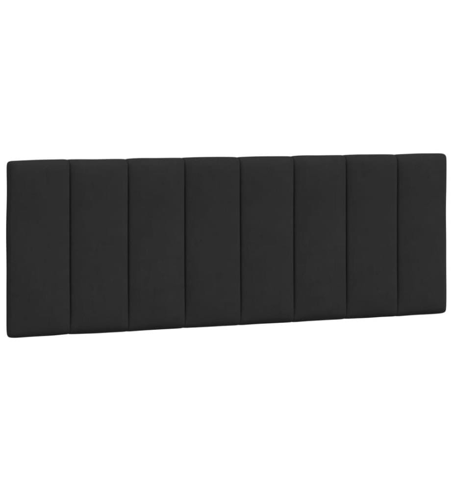 Coussin de tête de lit Hanko noir 120 cm velours