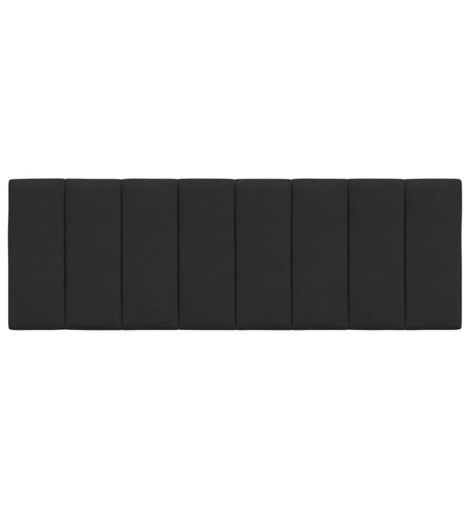Coussin de tête de lit Hanko noir 120 cm velours