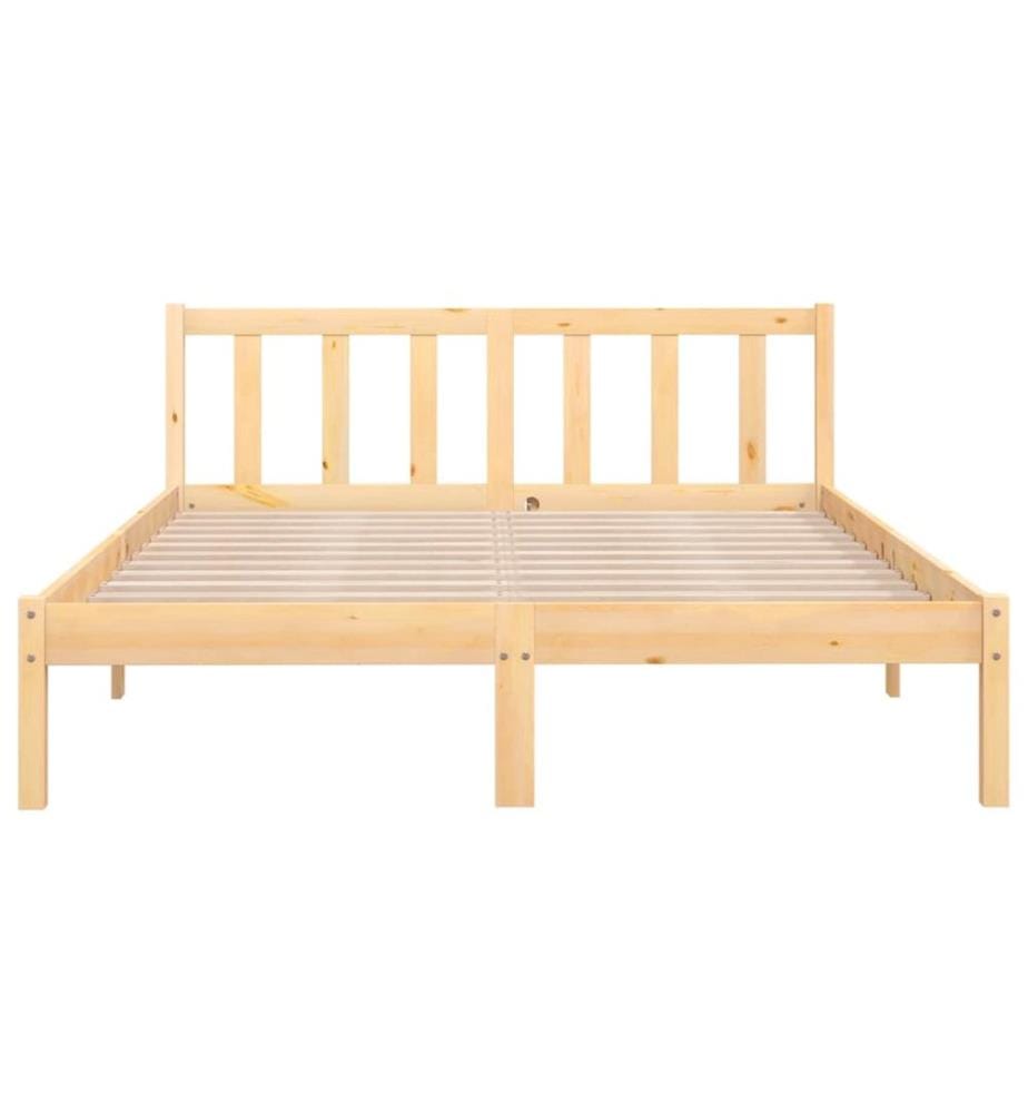 Cadre de lit sans matelas bois massif 140x200 cm