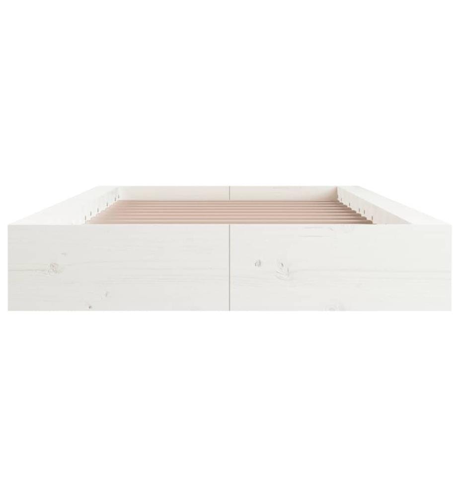 Massivholzbett Weiss 100x200 cm