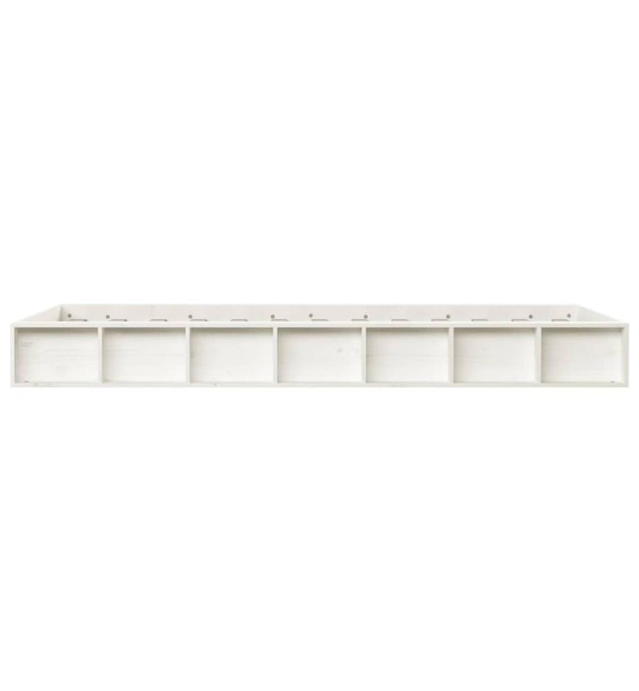 Massivholzbett Weiss 100x200 cm