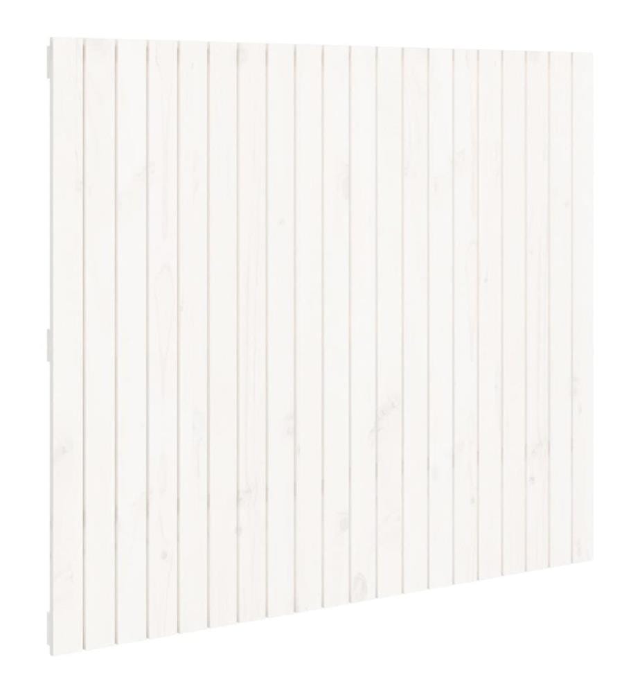 Tête de lit murale Blanc 127,5x3x110 cm Bois massif de pin