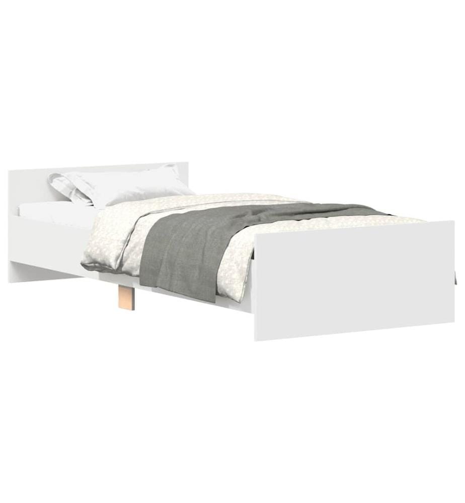 Bettgestell Weiss 100x200 cm Holzwerkstoff