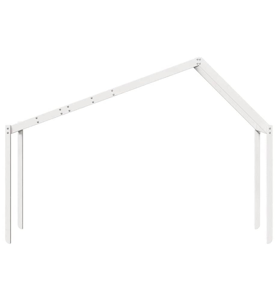 Dach für Kinderbett Weiss 203x95,5x142 cm Massivholz Kiefer
