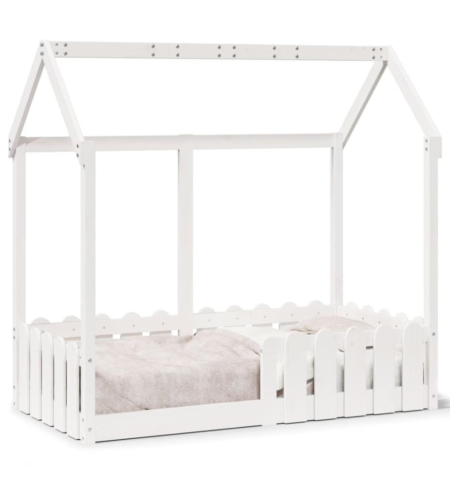 Cadre de lit d'enfants forme de maison sans matelas 70x140 cm