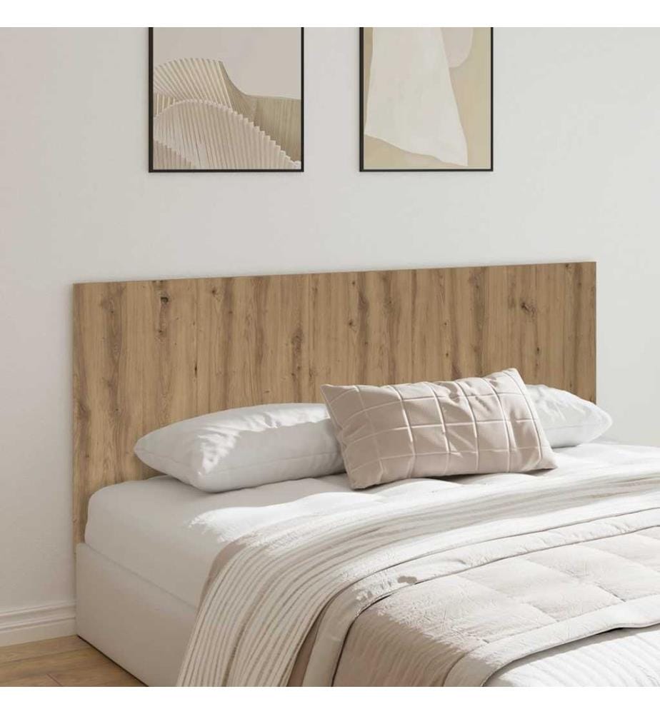 Tête de lit chêne artisanal 200x1,5x80 cm bois d'ingénierie