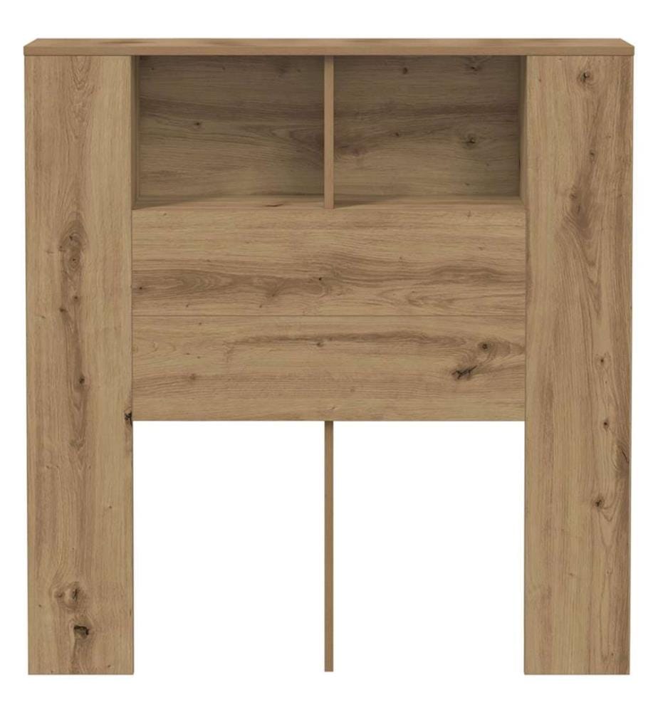 Armoire de tête de lit chêne artisanal 100x18,5x102,5 cm