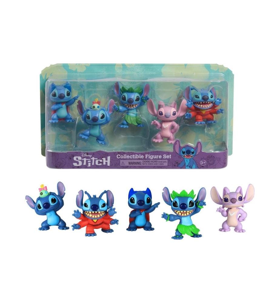 Stitch - Figurine Disney Stitch - Set de 5 pièces 8 cm