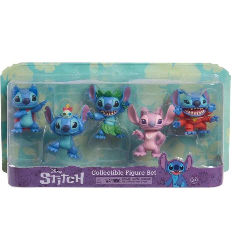 Stitch - Figurine Disney Stitch - Set de 5 pièces 8 cm