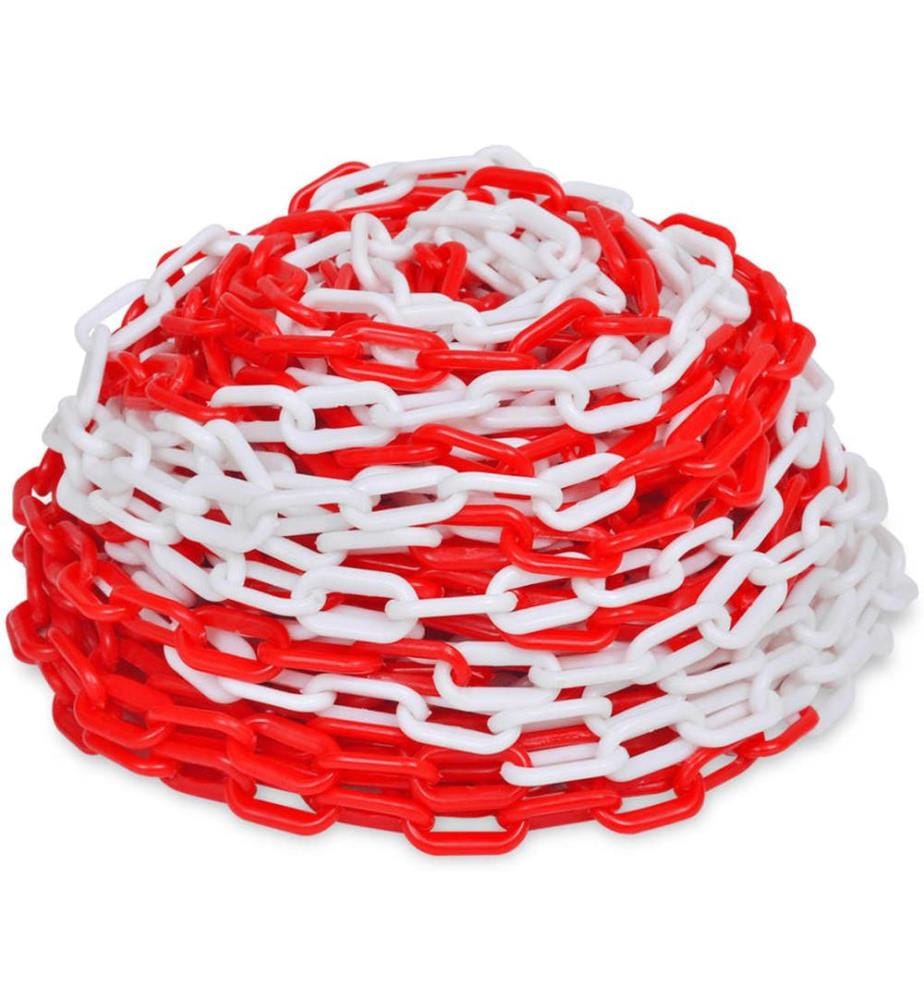 Chaîne d'avertissement Rouge et blanc