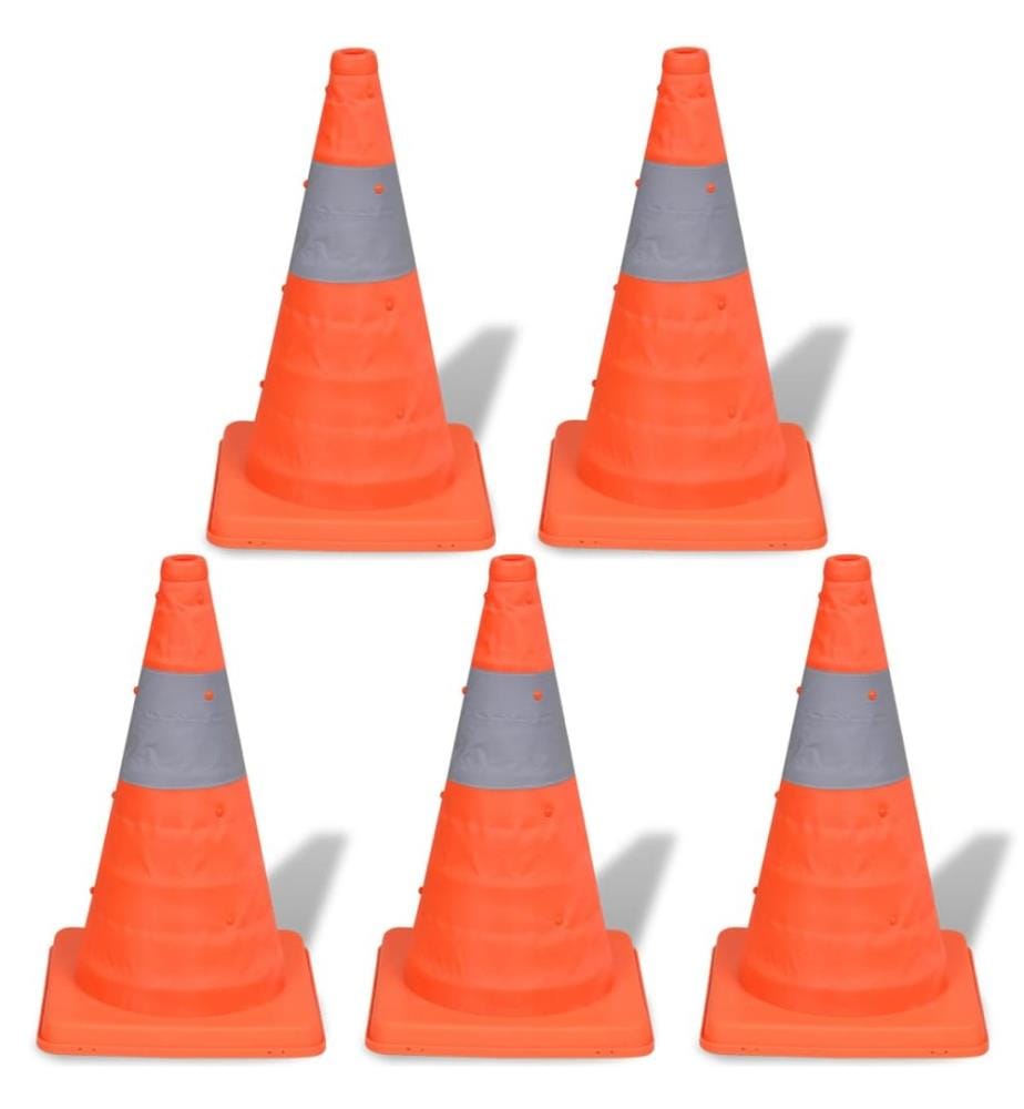 Cônes de signalisation escamotables 5 pcs 42 cm