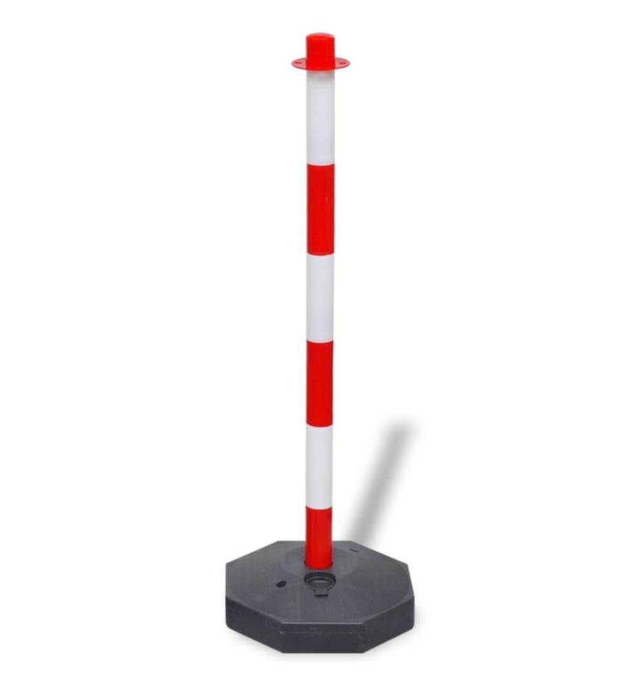 Pfosten-Set mit Absperrkette 10 m Kunststoff