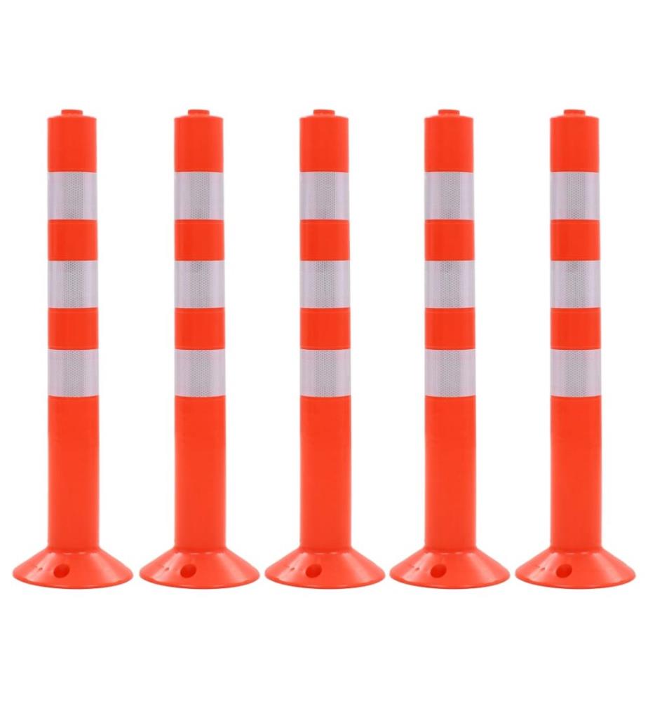 Verkehrspoller 5 Stk. Kunststoff 75 cm