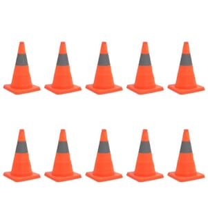 Cônes de signalisation escamotables 10 pcs 42 cm