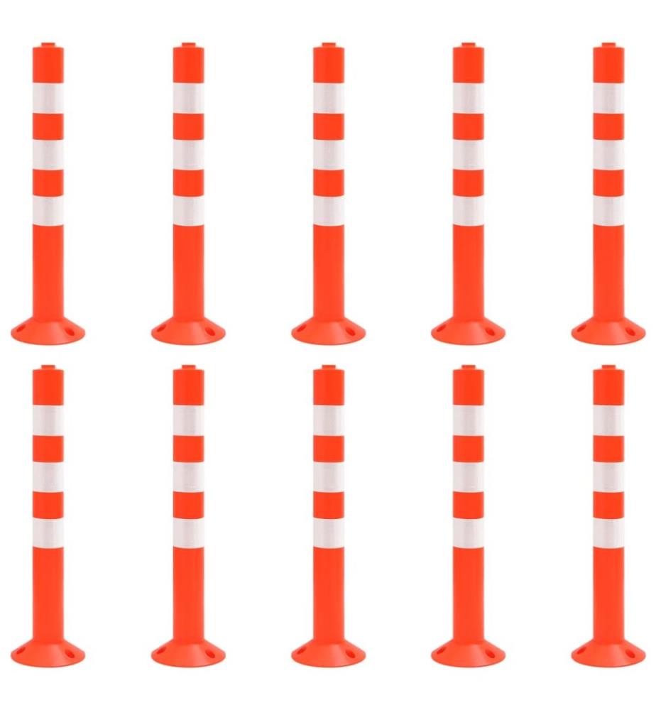 Absperrpfosten 10 Stk. 75 cm PE