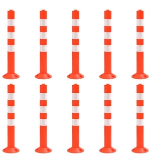 Bornes de contrôle du trafic 10 pcs 75 cm PE