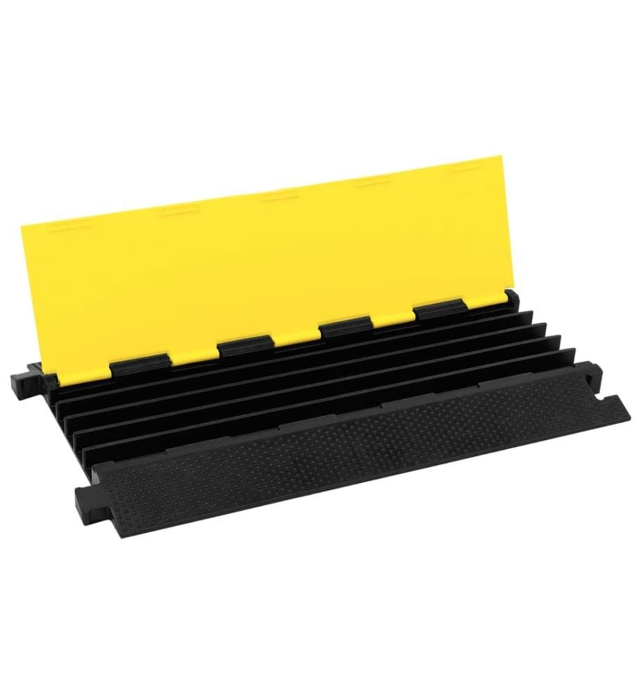 Rampe de protection de câble avec 5 canaux 90 cm caoutchouc