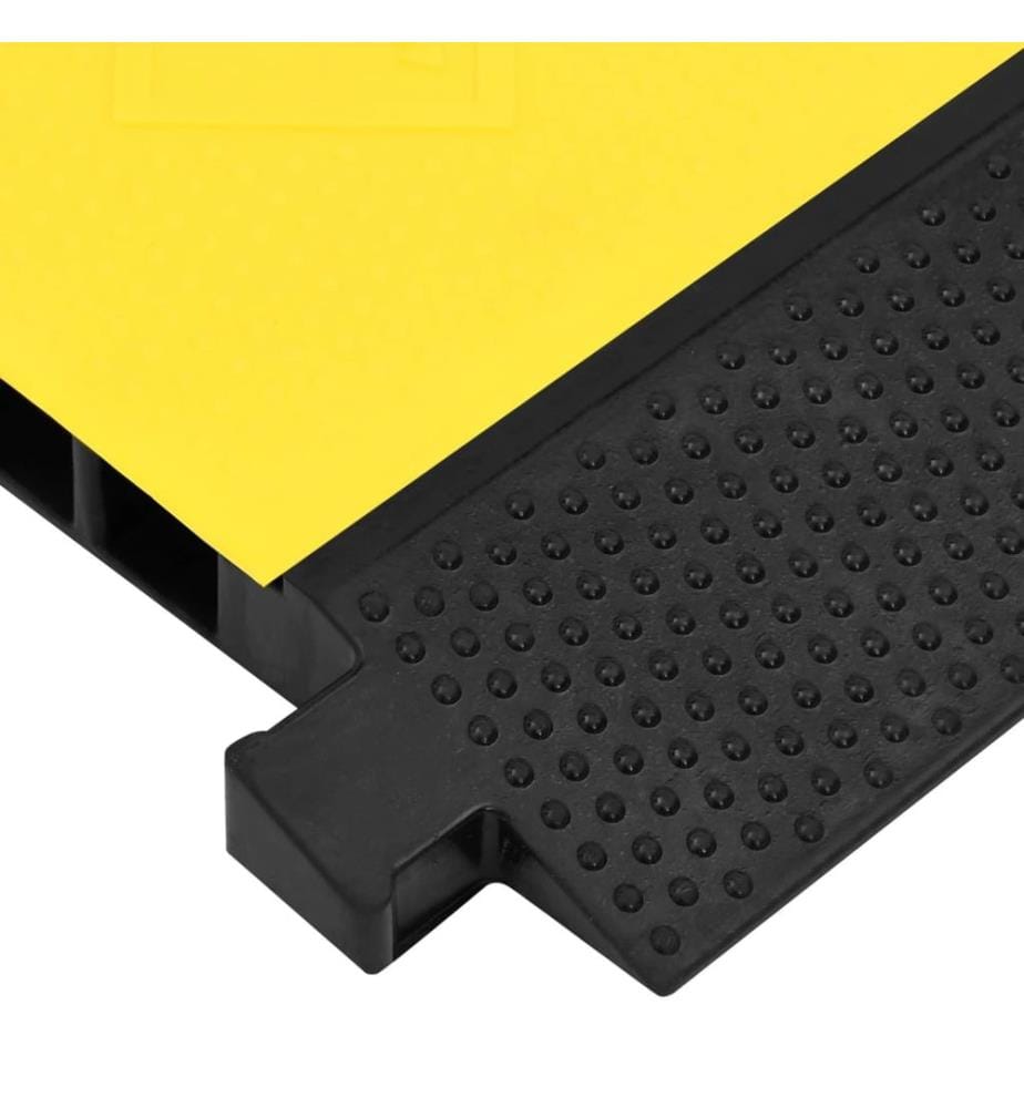 Rampe de protection de câble avec 5 canaux 90 cm caoutchouc