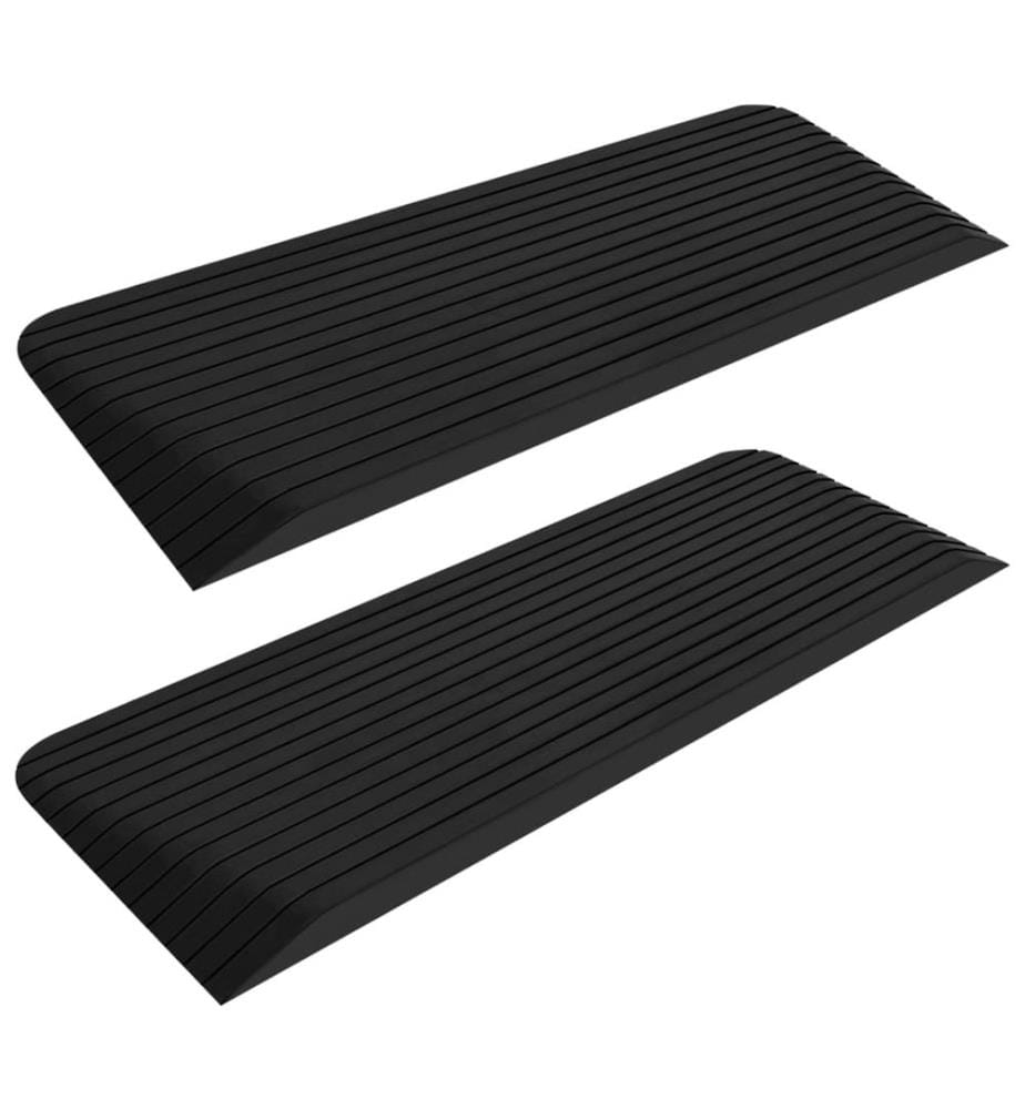 Rampes de seuil 2 pcs 110x41x5 cm Caoutchouc