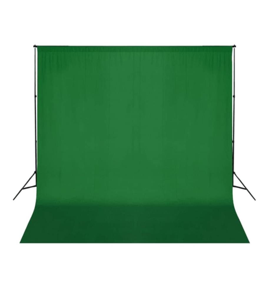 Toile de fond coton sans support vert 300x300 cm incrustation