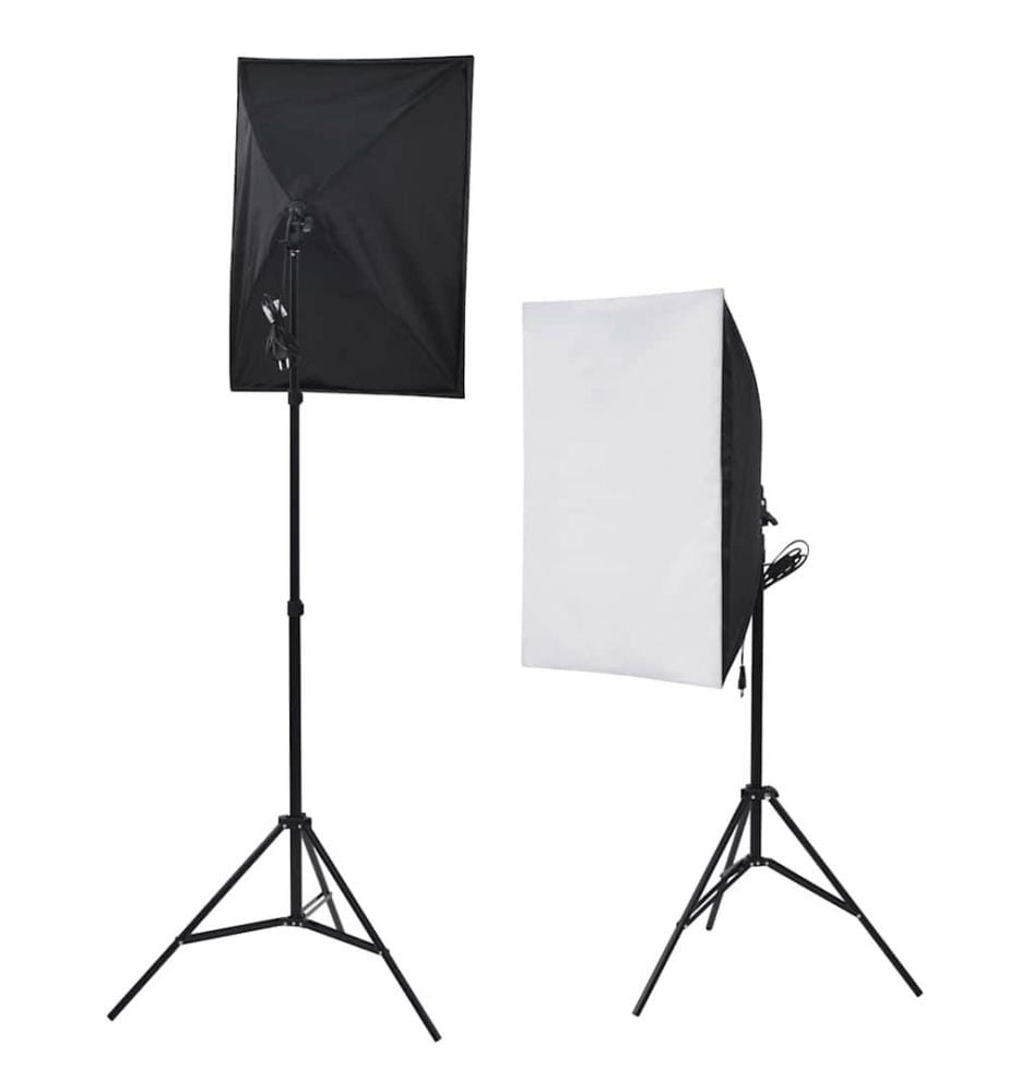 Fotostudio-Set 5 farbige Hintergründe & 2 Softboxen