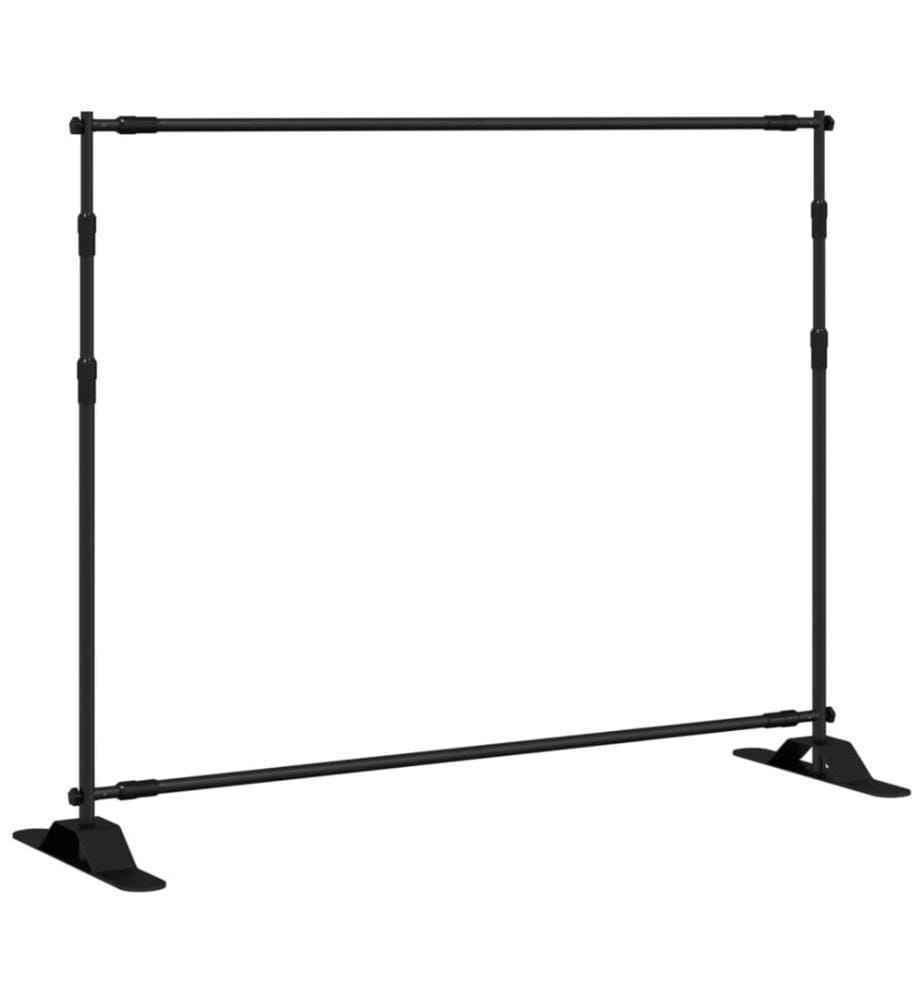 Hintergrundstativ Schwarz 254x243 cm Stahl